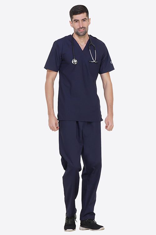 Scrub Set No Pocket Normal Unisex Solid Half Sleeves (Top without ...